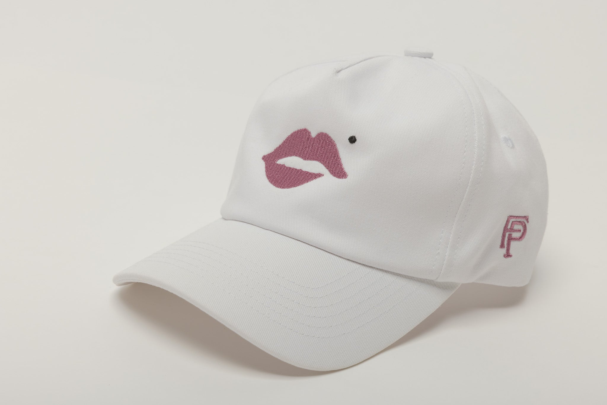 Foreplay Golf White Women's Baseball Hat Lips Embroidered